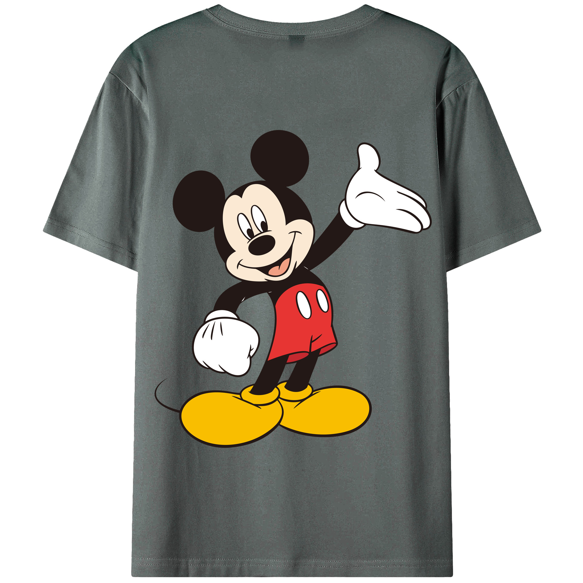 （画像用） ミッキーマウス Mickey Mouse 綿100％半袖Tシャツ（背面プリント）